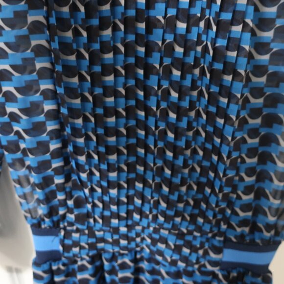 Blue Pattern Maxi Dress S EUC - Picture 4 of 7